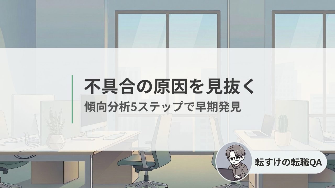 不具合の原因を見抜く | 傾向分析5ステップで早期発見