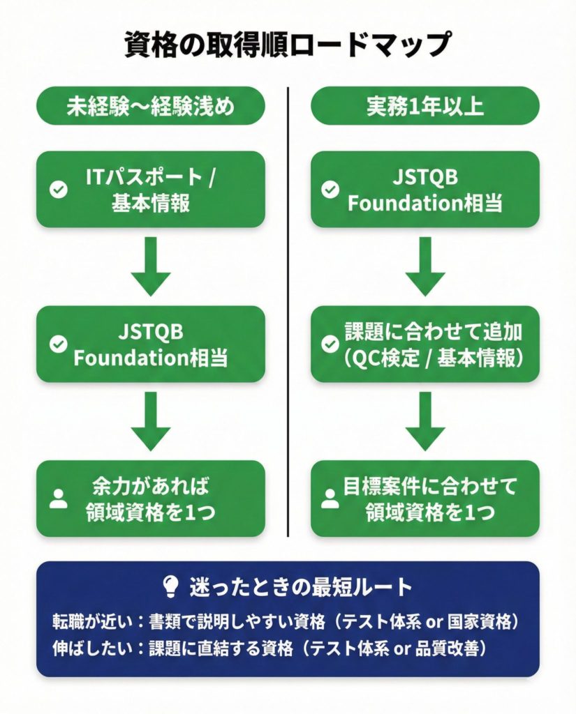 QAエンジニア資格の取得順ロードマップ 未経験と経験者