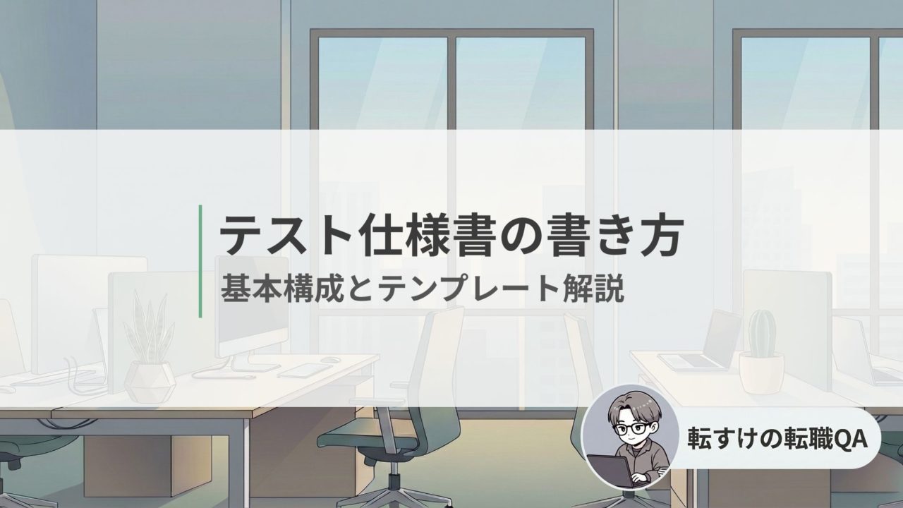 テスト仕様書の書き方。ドキュメント作成のイメージ